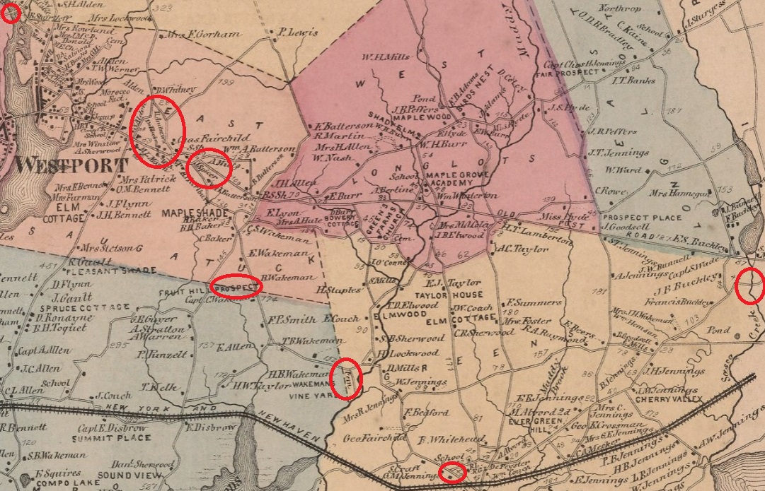 1867 Westport map